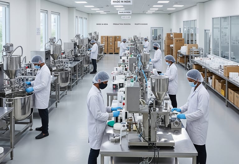 a group of people in white lab coats and masks