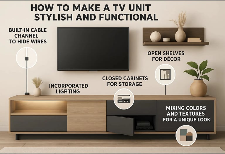 make your TV unit stylish and functional