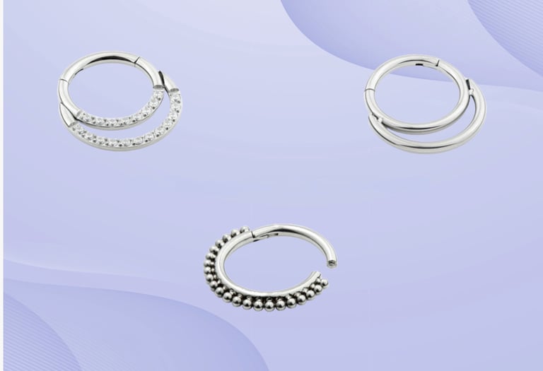 Hypoallergenic titanium daith piercing jewellery in Montrose & Stonehaven