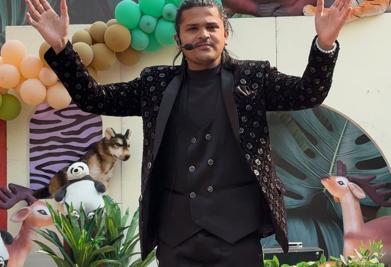 Dheeraj is the best birthday party magician in Delhi India.