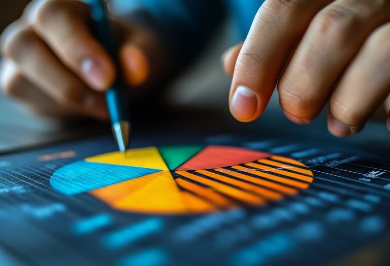 pie chart rebalancing for portfolio