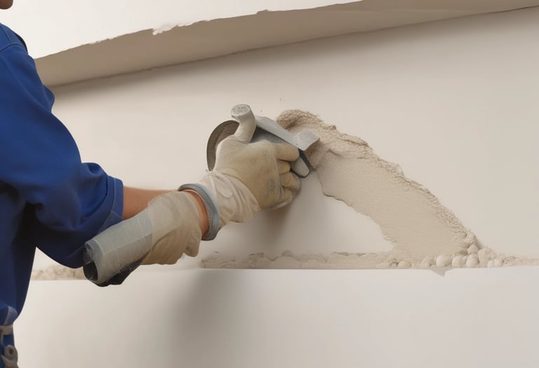 A construction worker applying concrete admixture on a building site.