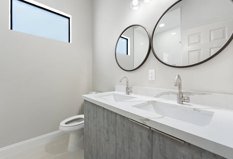 Bathroom with dual sink