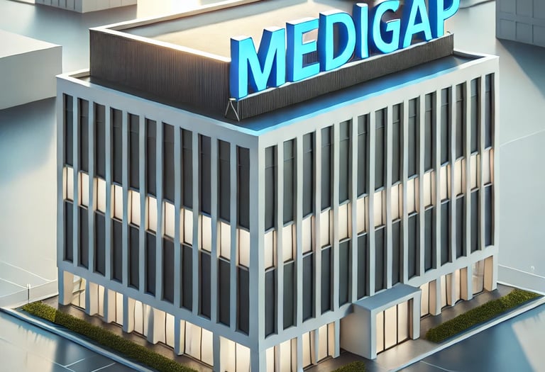 medical building with sign saying Medigap.