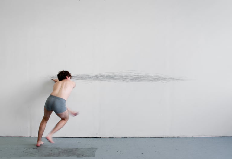 Mathieu Bonardet Sans titre ligne performance dessin art contemporain