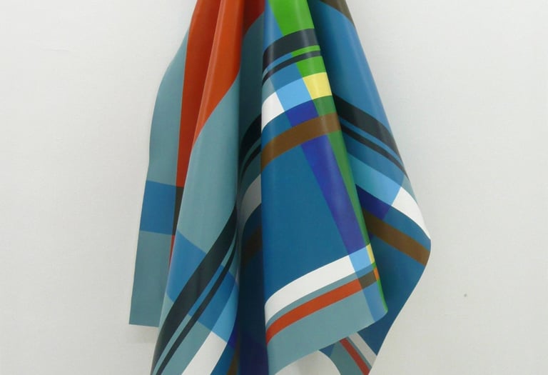 Laurence Papouin, Peinture suspendue bleue, 2009