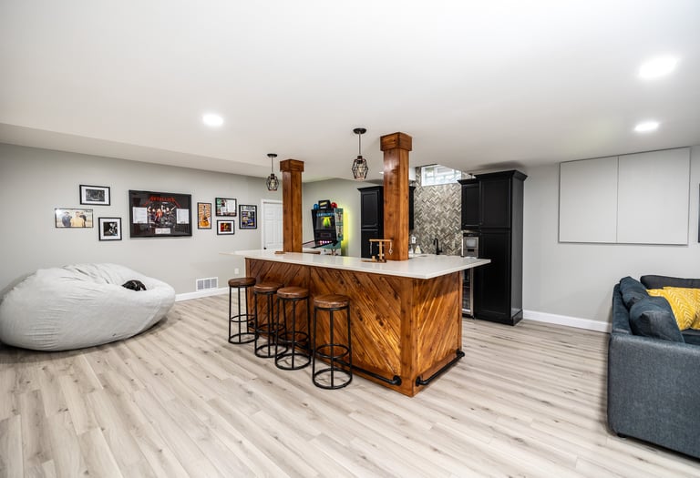 Basement Finish remodel Westerville Ohio