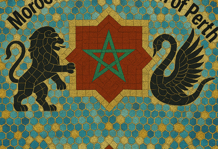 Moroccan Association of Perth Logo in Tile mode.