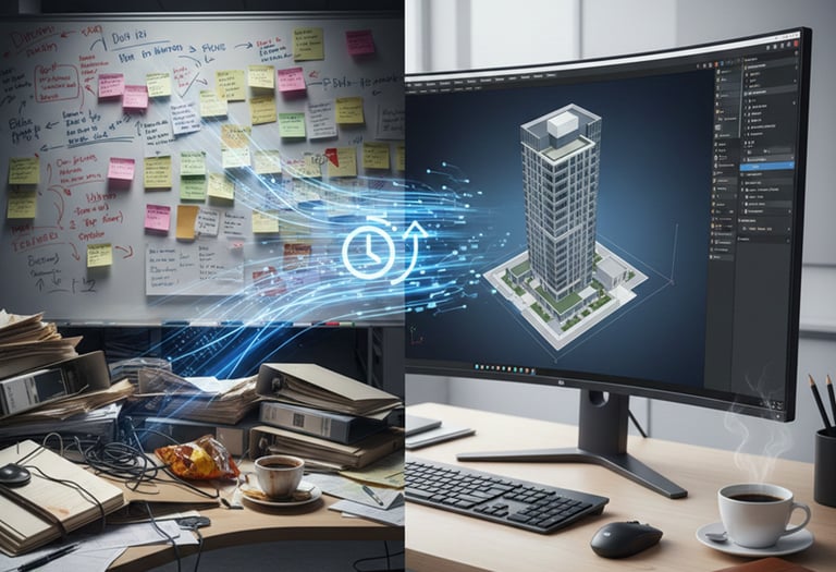 Passage du chaos papier à la rigueur de la maquette numérique BIM.