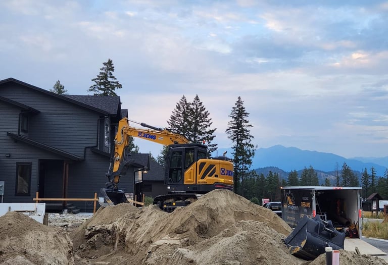 excavation a basement in cranbrook bc east kootenay