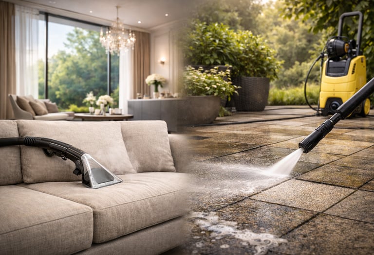 Nettoyage : Textile, tissus, terrasses, intérieurs, extérieurs !