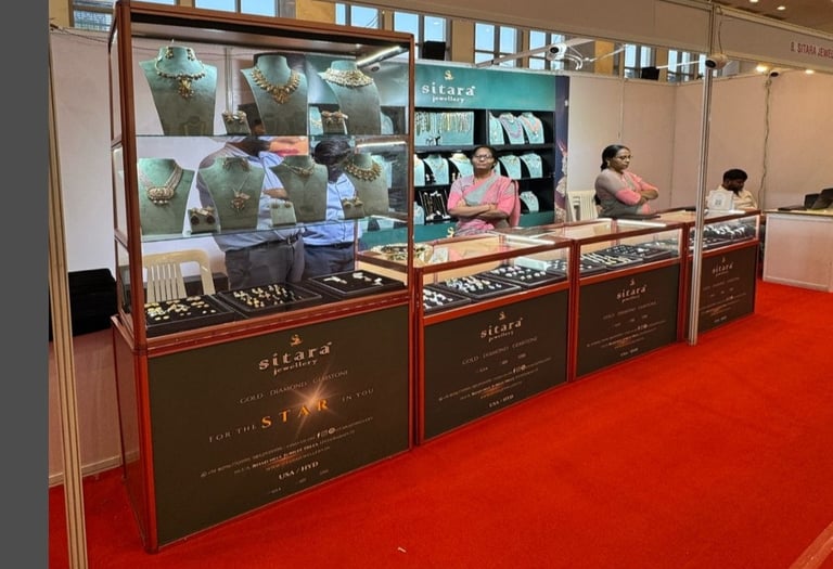 Backdrop, Counters and a tower for Jewellery Shows