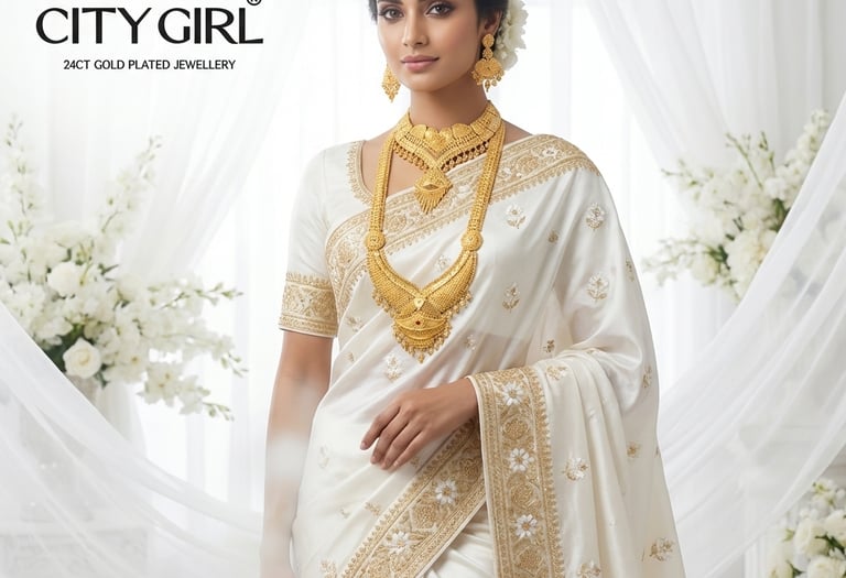 City Girl Jewellery - Best imitation Jwellery - 18 Carat Gold Plated  - Bridal Wear - Necklace Set