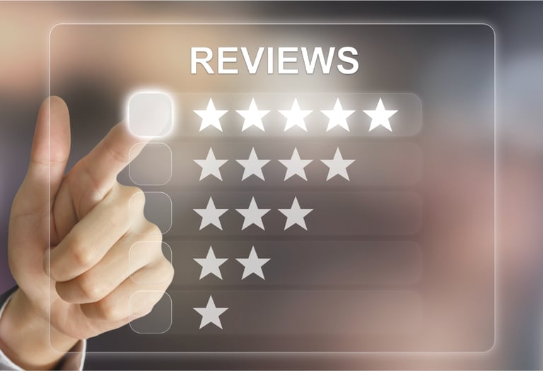 Customer five-star rating, representing trusted marketing services for Brighton & Hove businesses.