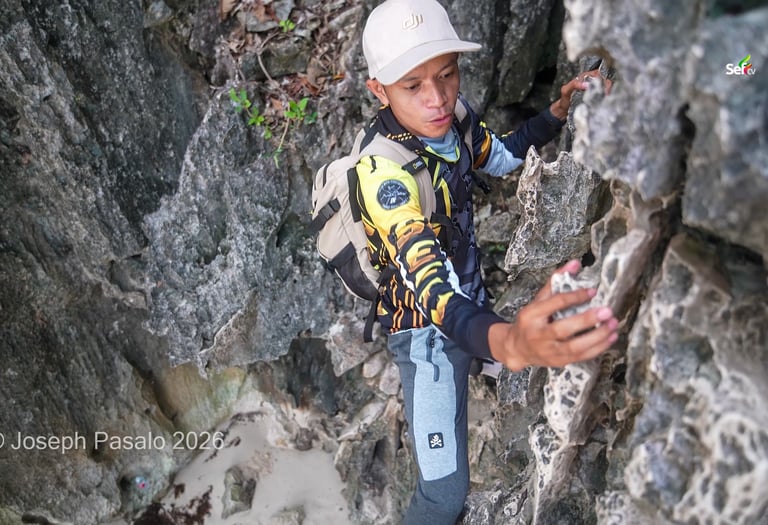 Rock climbing in matukad island