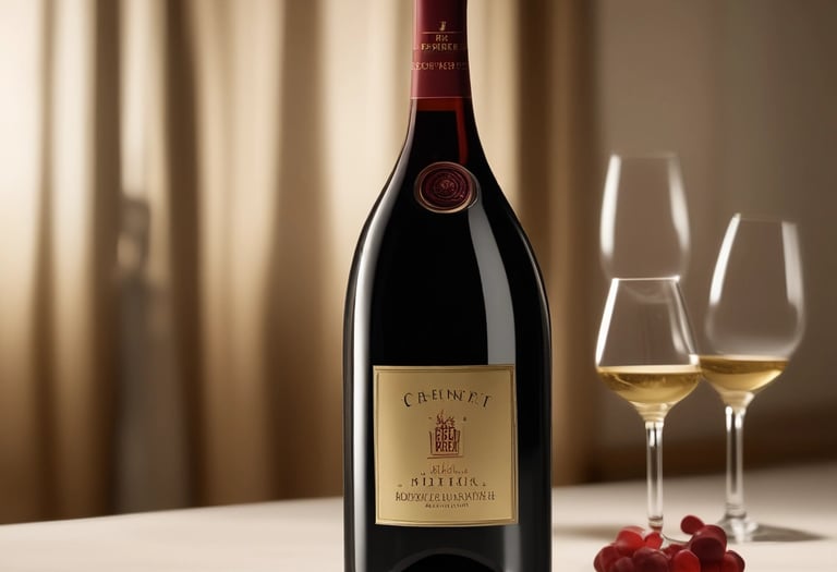 A cozy shop interior showcasing elegant bottles of wine and champagne neatly arranged on wooden shelves.