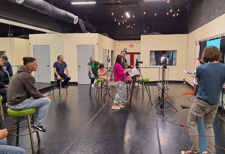 Creative filmmaking workshop led by Fear Fame Arts Foundation.