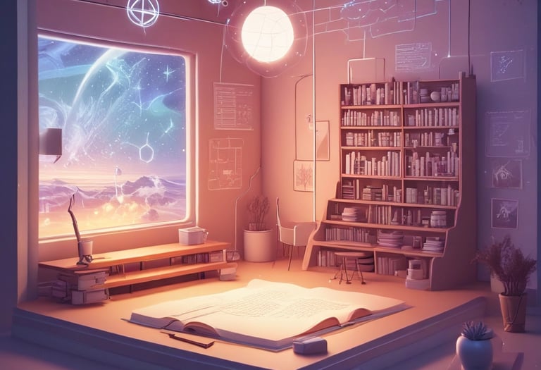 Friendly illustration of a CEO confidently presenting a marketing plan with charts and icons.