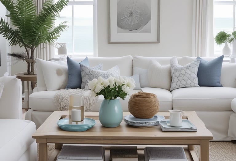 Close-up of handcrafted sea animal-inspired accessories displayed on a rustic wooden table.
