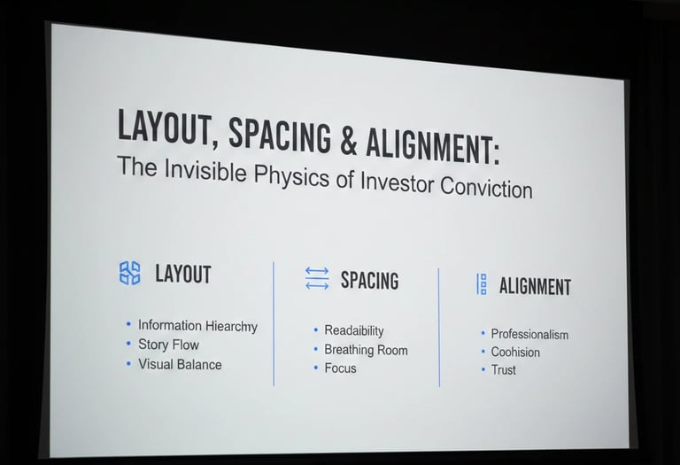 Layout, Spacing & Alignment: The Invisible Physics of Investor Conviction of pitch deck