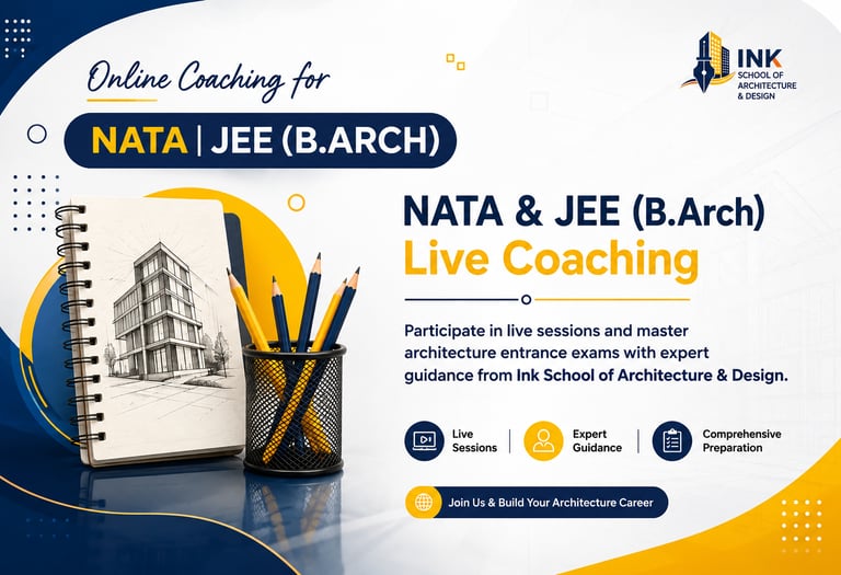Best Online Coaching for NATA & JEE B.Arch Preparation in India by INK School of Architecture