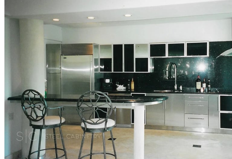 stainless steel combined with black fronts