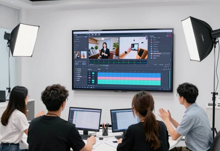 A vibrant TikTok influencer filming engaging content with a smartphone.