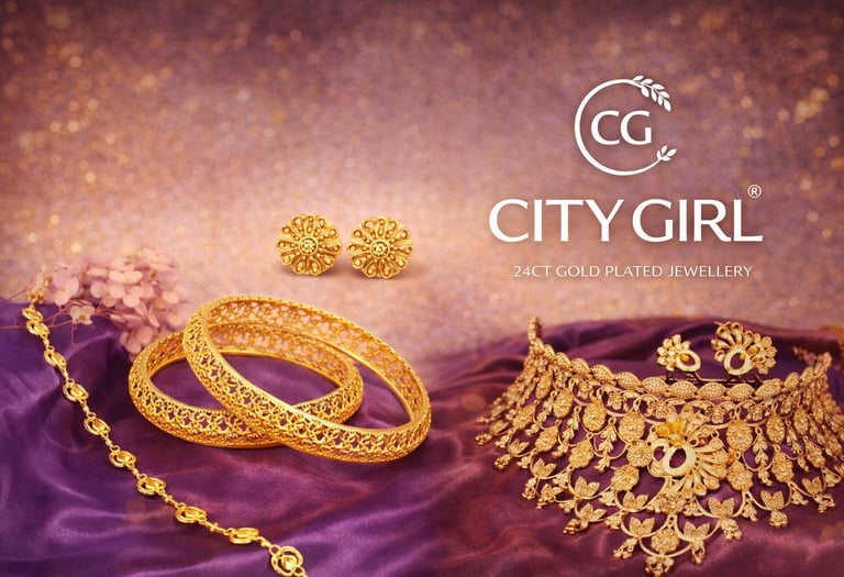 City Girl Jewellery 18 Carat Gold Plated Bridal Wear Party Wear