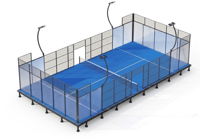 Padel court auf mobilem Fundament