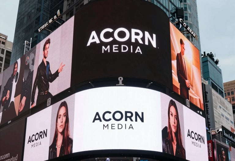 A creative workspace showing a team brainstorming branding ideas with digital tools.