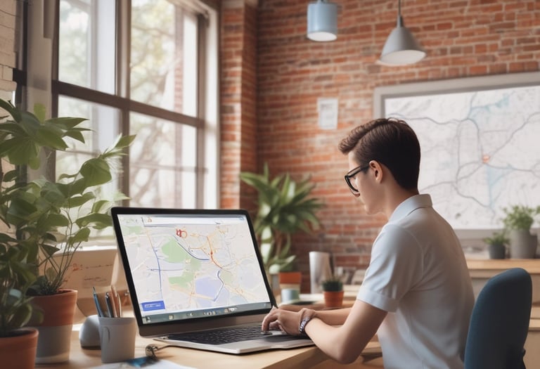 Un diseñador profesional que trabaja en el diseño elegante de un sitio web en un portátil