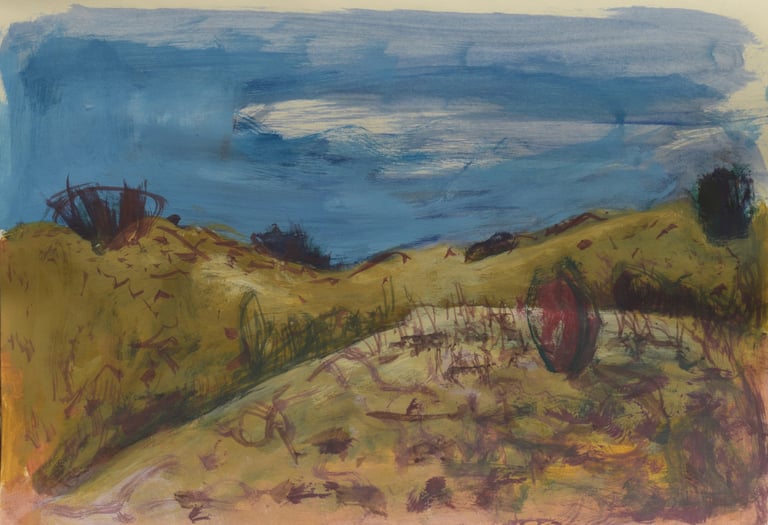 Landscape painting by Lina Mikuzyte