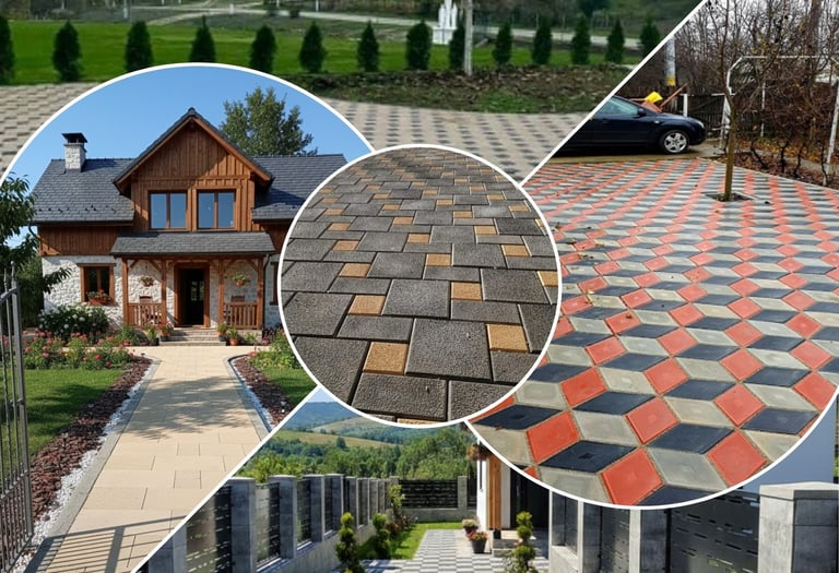 Pavele din beton pentru curți și alei montate de Paviprof în județul Vâlcea