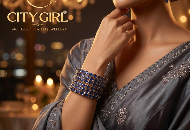 Guaranteed gold plated bangles India — premium handcrafted jewellery - Party Wear 