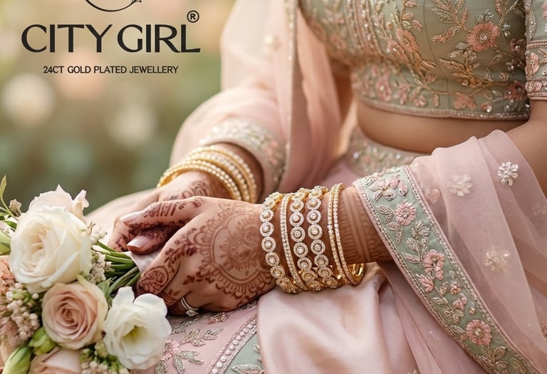 Guaranteed gold plated bangles India — premium handcrafted jewellery - Bridal Wear 