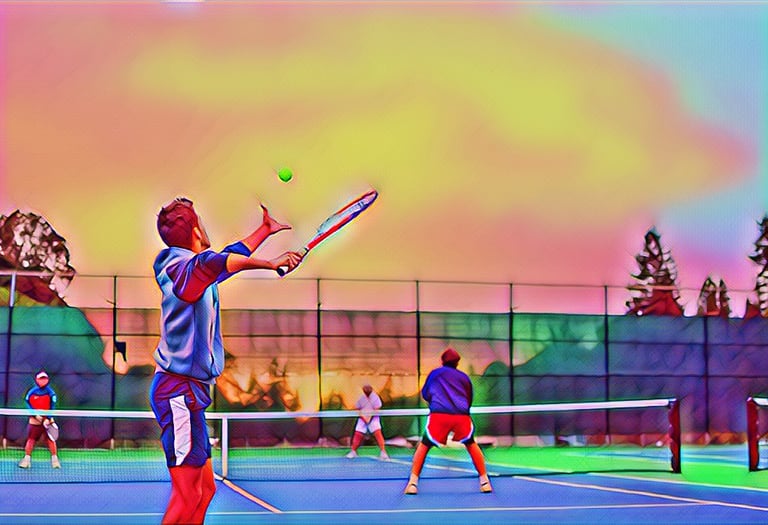 Men's doubles match in 30A, FL