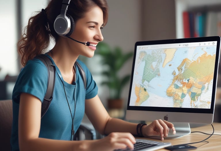 A map with the label 'TOURIST MAP' and images of landscapes is positioned on the passenger seat inside a vehicle. In the background, a person wearing a white shirt and a mask is slightly blurred, suggesting the interior setting of a van or bus with seating and subdued lighting.