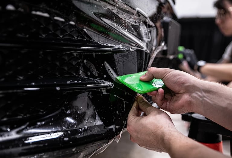 Car with high-quality 3M Paint Protection Film (PPF) installed at Nawader El Forsan in Riyadh.