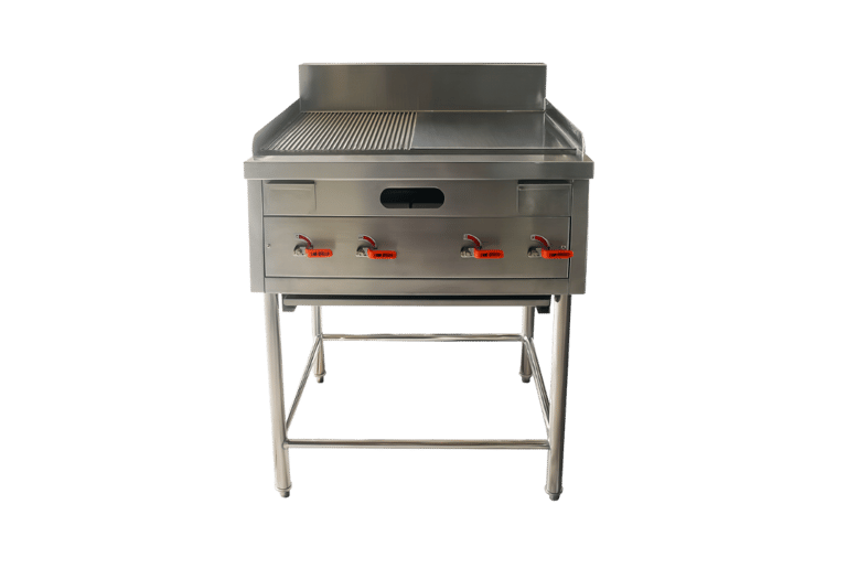Griddle Ribbed + Flat เตาย่างหน้าเรียบ+ร่อง สแตนเลส Made to Order