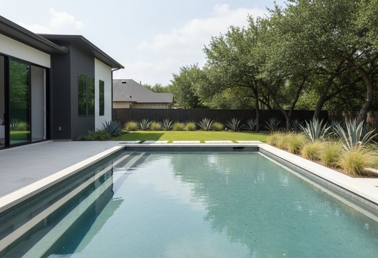 Unbalanced chemistry in a pool in Central Texas