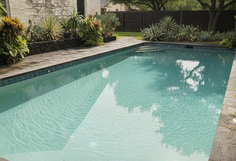 Scheduled pool inspection before selling a home in Round Rock, Texas