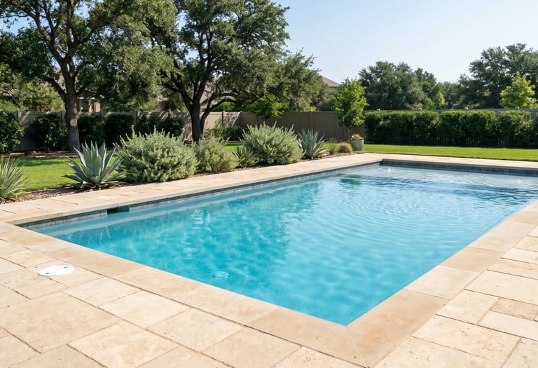 Steady clear pool water after plumbing and valve repair in Round Rock TX