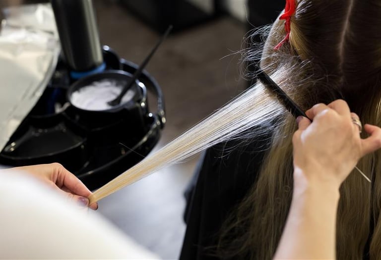 Ladies - Bleach & Toner After lifting, we apply a custom toner to achieve the perfect shade—whether