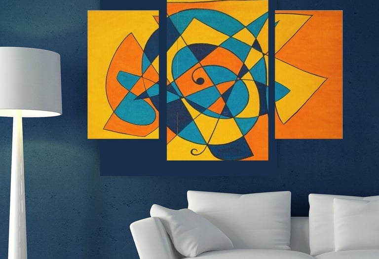 triptic Yous painting Road Map