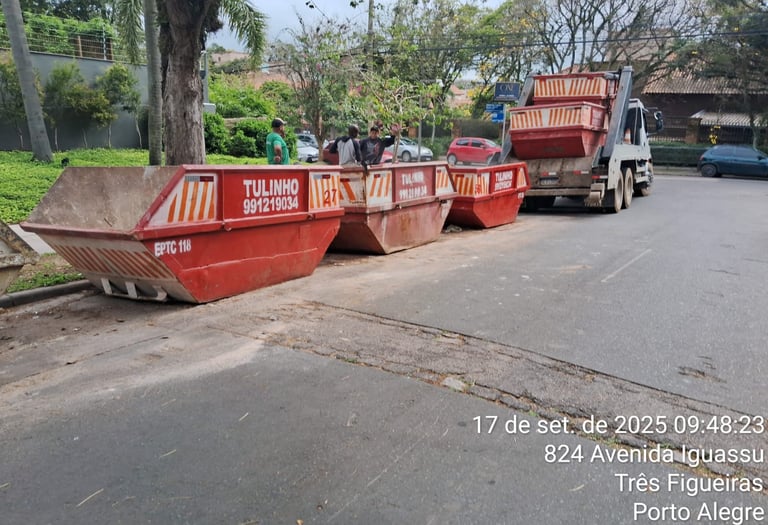 caçamba de entulho para obras em Porto Alegre / Tulinho Entulhos
