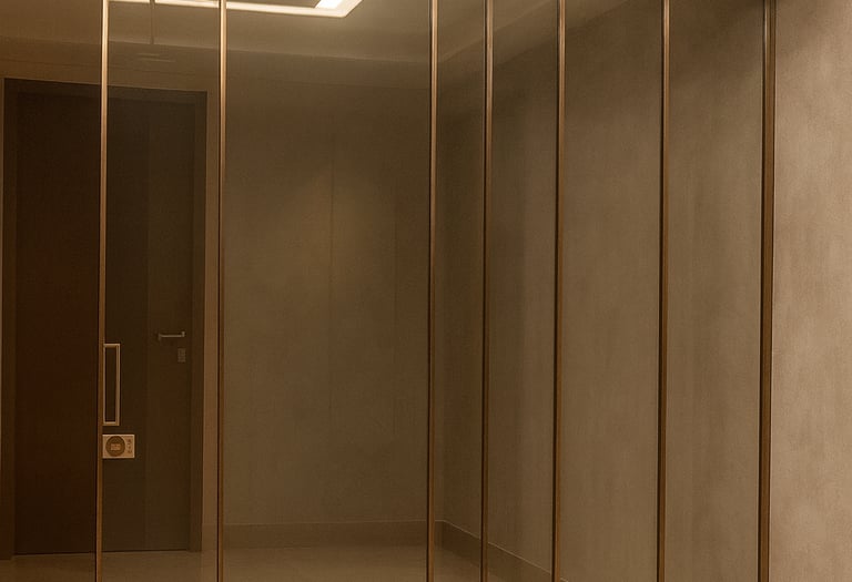Telescopic sliding doors 