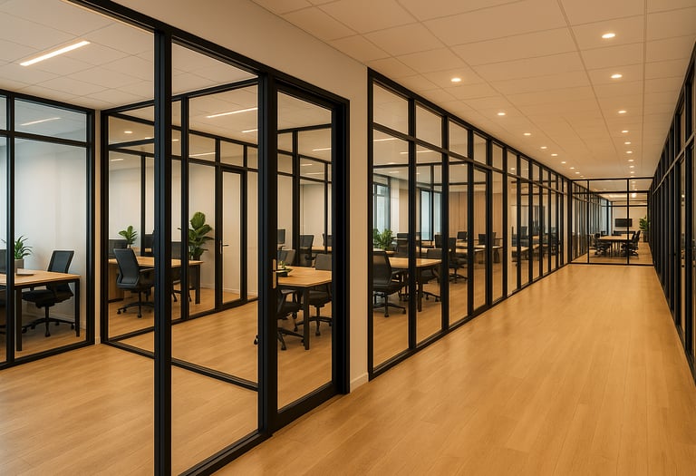 aluminium office partitions