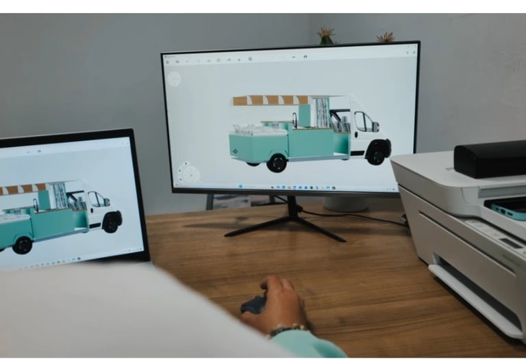 diseñar una modelo 3d para una furgoneta camper y camperizar desde cero