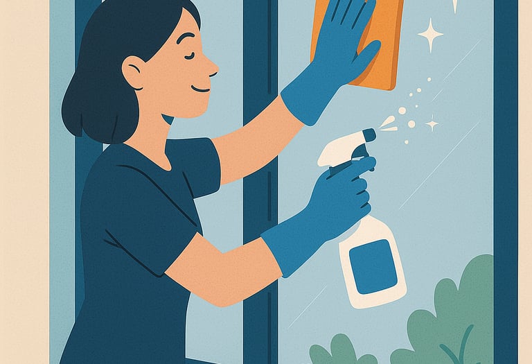 Nettoyage des vitres et baies vitrées