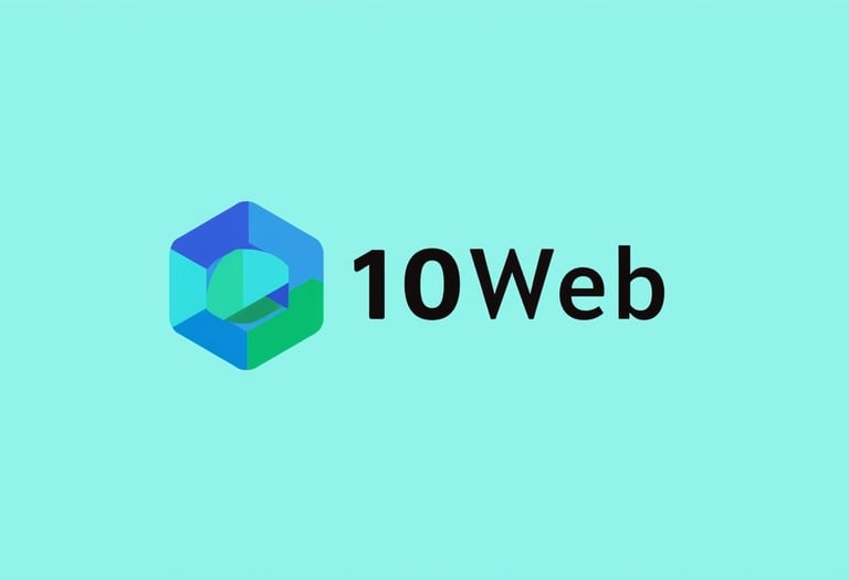 a logo for the word 10web